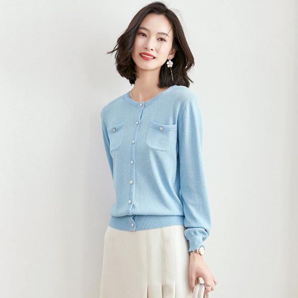 women's knits & tees 2021 autumn spring women sweater korean style soild fashion round neck casual long sleeve female cardigan kintted, White
women's knits & tees 2021 autumn spring women sweater korean style soild fashion round neck casual long sleeve female cardigan kintted, White