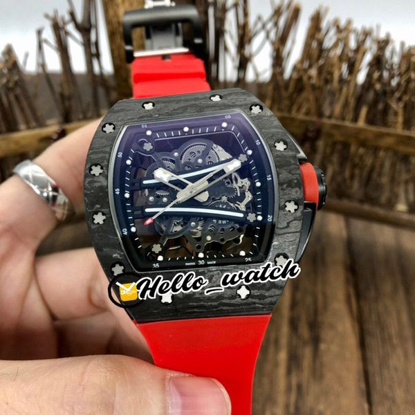 new 43mm carbon fiber case rm61-01 miyota automatic mens watch blcak skeleton dial red rubber sport racing car watches hwrm hello_watch, Slivery;brown
new 43mm carbon fiber case rm61-01 miyota automatic mens watch blcak skeleton dial red rubber sport racing car watches hwrm hello_watch, Slivery;brown