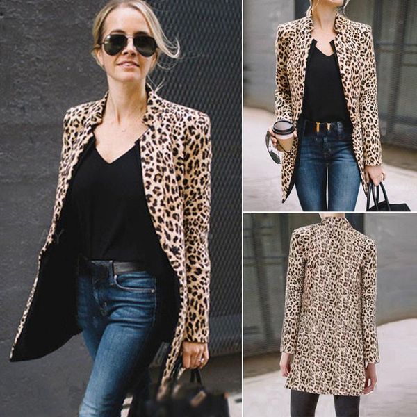 2019 spring autumn fashion women's leopard jacket sweater warm casual suit long coat drop shipping, Black;brown
2019 spring autumn fashion women's leopard jacket sweater warm casual suit long coat drop shipping, Black;brown