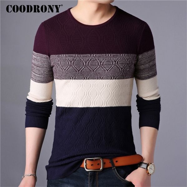coodrony sweater streetwear fashion striped knitwear autumn winter cotton wool pullover men slim fit o-neck pull homme 91028 201214, White;black
coodrony sweater streetwear fashion striped knitwear autumn winter cotton wool pullover men slim fit o-neck pull homme 91028 201214, White;black