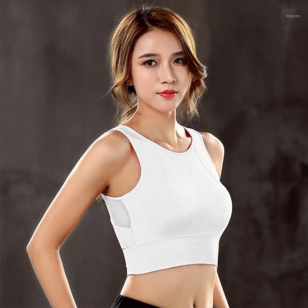 women's tanks & camis 2021 women breathable cotton crop shockproof padded workout bras solid seamless tank fitness vest cropped muj, White
women's tanks & camis 2021 women breathable cotton crop shockproof padded workout bras solid seamless tank fitness vest cropped muj, White