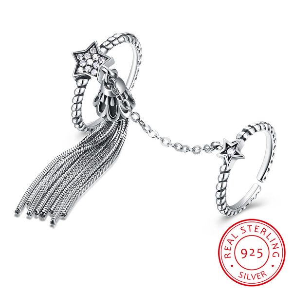 Fashion trendy ring women Korean fashion diamond-studded star tassel knuckle bracelet accessories, marriage proposal, engagement, wedding an, Silver
Fashion trendy ring women Korean fashion diamond-studded star tassel knuckle bracelet accessories, marriage proposal, engagement, wedding an, Silver