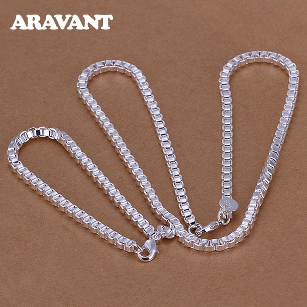 925 silver 4mm square box chain necklace bracelet sets for women men fashion jewelry set wholesale q1218, Golden;white
925 silver 4mm square box chain necklace bracelet sets for women men fashion jewelry set wholesale q1218, Golden;white