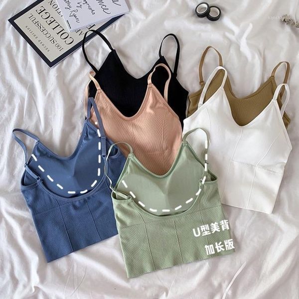 gym clothing korean version student sports suspender vest anti walk wrapped chest underwear sleeveless women's summer wear1, White;black
gym clothing korean version student sports suspender vest anti walk wrapped chest underwear sleeveless women's summer wear1, White;black