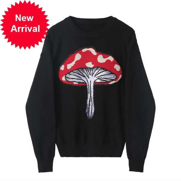 female black shirt autumn winter mushroom moisture, long-sleeve beads, harajuku mesh jumper c-352., White;black
female black shirt autumn winter mushroom moisture, long-sleeve beads, harajuku mesh jumper c-352., White;black