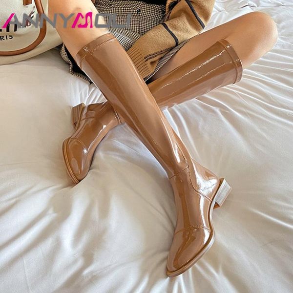 boots annymoli riding woman low heel knee high zipper thick shoes round toe long female autumn winter brown 42, Black
boots annymoli riding woman low heel knee high zipper thick shoes round toe long female autumn winter brown 42, Black