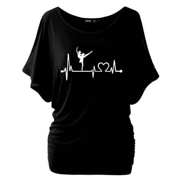 2019 harajuku ballet ballerina dance heartbeat printed women t-shirts casual summer batwing short sleeve t shirt cotton, White
2019 harajuku ballet ballerina dance heartbeat printed women t-shirts casual summer batwing short sleeve t shirt cotton, White