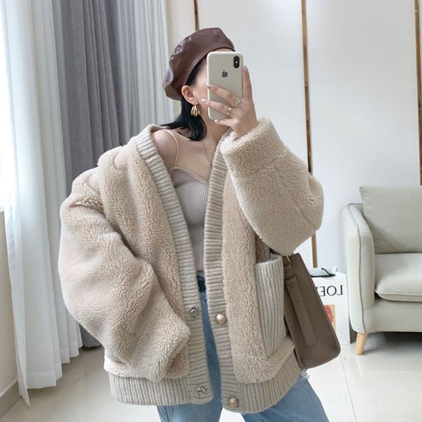 beijing women winter lambswool coats vintage female korean loose thick single breasted cardigans casual lady warm faux fur outwears, Black
beijing women winter lambswool coats vintage female korean loose thick single breasted cardigans casual lady warm faux fur outwears, Black