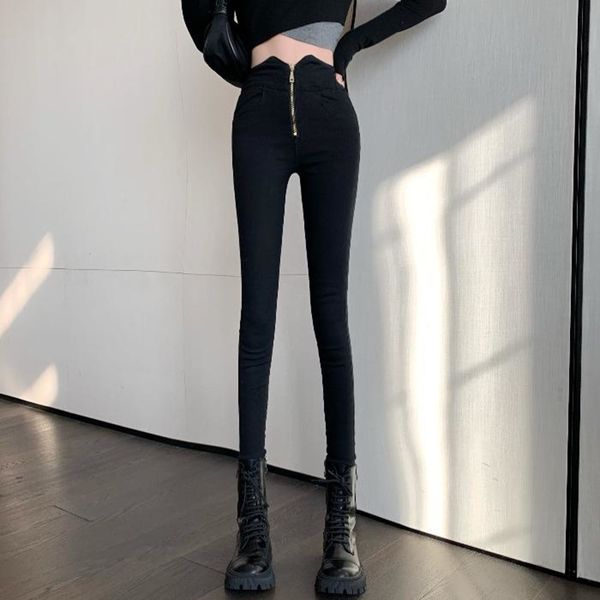 new slim fit and versatile zipper leg jeans for women's high waisted slim solid color fashionable pants in autumn and winter 202 y1214, Blue
new slim fit and versatile zipper leg jeans for women's high waisted slim solid color fashionable pants in autumn and winter 202 y1214, Blue