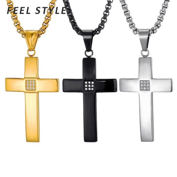 new fashion male's cross with crystal pendants necklaces 3 color stainless steel jewelry for men party gift, Silver
new fashion male's cross with crystal pendants necklaces 3 color stainless steel jewelry for men party gift, Silver