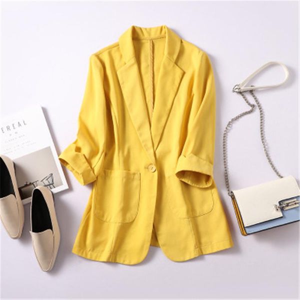 women's suits & blazers short linen small suit 2021 spring summer fashion style one button three-quarter sleeves slim trendy 302, White;black
women's suits & blazers short linen small suit 2021 spring summer fashion style one button three-quarter sleeves slim trendy 302, White;black