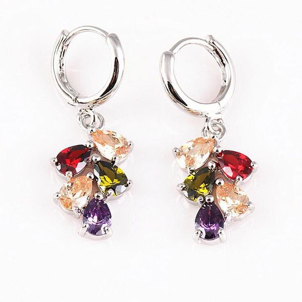 white gold color + multicolor/blue cubic zirconia cz charms hoop earrings fashion womens jewelry for party wedding gift, Golden;silver
white gold color + multicolor/blue cubic zirconia cz charms hoop earrings fashion womens jewelry for party wedding gift, Golden;silver