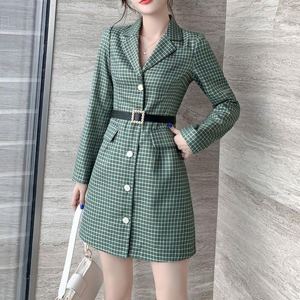 casual dresses dress 2021 autumn winter women's long sleeve notched lapel office solid slim female elegant dresse, Black;gray
casual dresses dress 2021 autumn winter women's long sleeve notched lapel office solid slim female elegant dresse, Black;gray