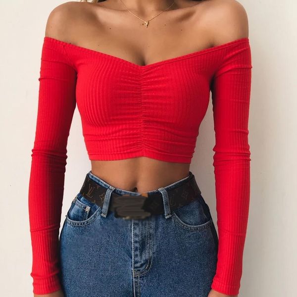 2020 women spring autumn clothing solid color leotard lady long sleeve off shoulder stretchy t-shirt clothes crop, White
2020 women spring autumn clothing solid color leotard lady long sleeve off shoulder stretchy t-shirt clothes crop, White