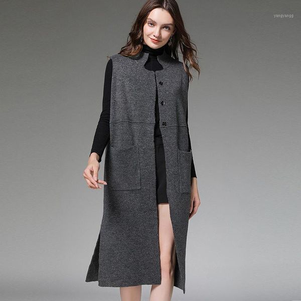 2-colors autumn women loog loose knitted vest collar jacket pockets patchwork average size 85kg black grey acrylic blended yarn1, Black;white
2-colors autumn women loog loose knitted vest collar jacket pockets patchwork average size 85kg black grey acrylic blended yarn1, Black;white