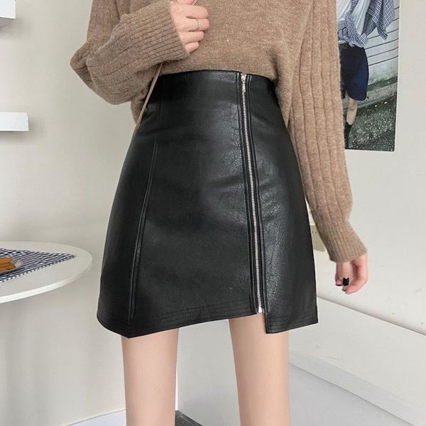 2020 autumn& winter new korean high waist slimming irregular zipper bag hip skirt women pu leather mini skirt y1214, Black
2020 autumn& winter new korean high waist slimming irregular zipper bag hip skirt women pu leather mini skirt y1214, Black