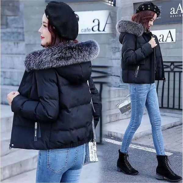 size 3xl parka 2020 female winter coat women's leather collar coats woman's jacket, Black
size 3xl parka 2020 female winter coat women's leather collar coats woman's jacket, Black