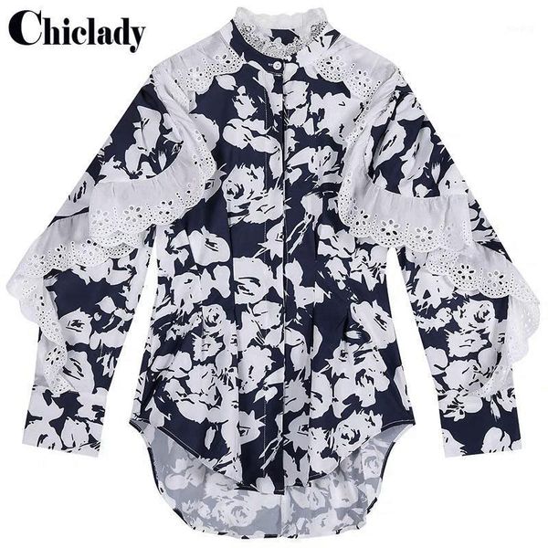 chiclady women printed pathwork ruffles lace elegant blouse new stand collar long sleeve loose fit shirt fashion spring summer1, White
chiclady women printed pathwork ruffles lace elegant blouse new stand collar long sleeve loose fit shirt fashion spring summer1, White