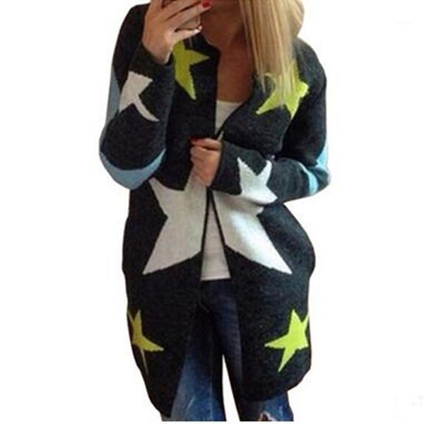 wholesale- women cardigans stars pattern print casual fashion women long sweaters loose warm knitted cardigans long sleeve warm outwears1, White;black
wholesale- women cardigans stars pattern print casual fashion women long sweaters loose warm knitted cardigans long sleeve warm outwears1, White;black