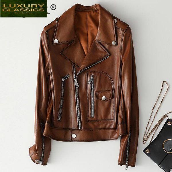 women's leather & faux chaqueta mujer winter fashion autumn genuine jacket women 2021 korean streetwear fit real coat d009, Black
women's leather & faux chaqueta mujer winter fashion autumn genuine jacket women 2021 korean streetwear fit real coat d009, Black