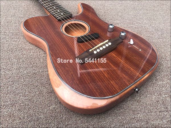 custom shop acoustasonic tele brown electric guitar polyester satin urethane finish, spurce deep c mahogany neck, chrome hardware
custom shop acoustasonic tele brown electric guitar polyester satin urethane finish, spurce deep c mahogany neck, chrome hardware