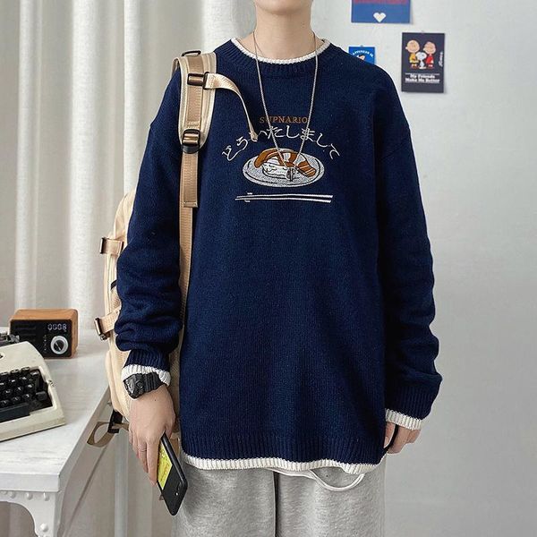 sweater men's loose crew neck korean fashion cartoon thick sweater personality autumn winter hong kong style long sleeve, White;black
sweater men's loose crew neck korean fashion cartoon thick sweater personality autumn winter hong kong style long sleeve, White;black