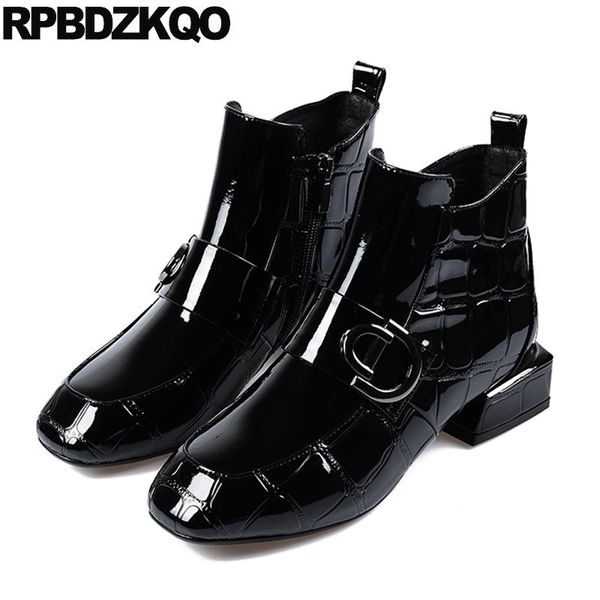 boots short black autumn ankle patent leather fur winter waterproof women square toe zipper metal fashion shoes 2021 ladies
boots short black autumn ankle patent leather fur winter waterproof women square toe zipper metal fashion shoes 2021 ladies