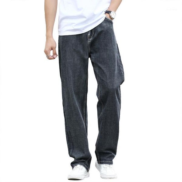 men's straight loose cotton stretch thin denim jeans 2021 spring summer business casual large size lightweight brand jeans 42 441, Blue
men's straight loose cotton stretch thin denim jeans 2021 spring summer business casual large size lightweight brand jeans 42 441, Blue