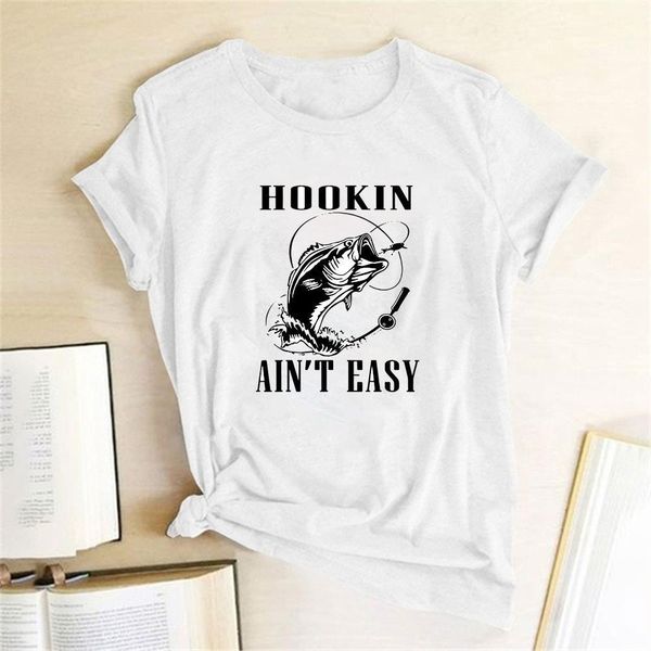 hookin ain't easy fish letter print t-shirts women t shirt printed tee shirt femme graphic tees women aesthetic ropa para mujer, White
hookin ain't easy fish letter print t-shirts women t shirt printed tee shirt femme graphic tees women aesthetic ropa para mujer, White