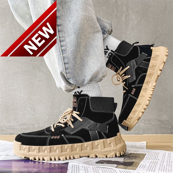 outdoor martin 2021 winter new personalized thick soled high men's fashion shoes leather boots, Black
outdoor martin 2021 winter new personalized thick soled high men's fashion shoes leather boots, Black