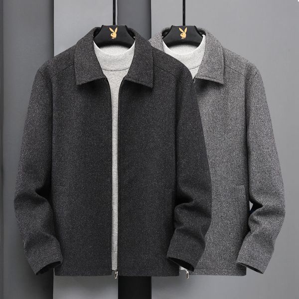 woollen autumn winter middle-aged and old lapel dad's large casual tweed men's jacket, Black;brown
woollen autumn winter middle-aged and old lapel dad's large casual tweed men's jacket, Black;brown