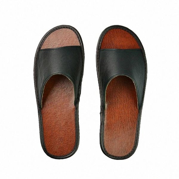 genuine cow leather slippers couple indoor non-slip men women home fashion casual single houese shoes soft soles spring summer #qk64, Black
genuine cow leather slippers couple indoor non-slip men women home fashion casual single houese shoes soft soles spring summer #qk64, Black