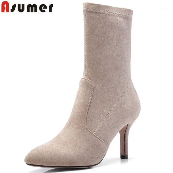 asumer big size 34-43 fashion ankle boots for women pointed toe thin high heels ladies autumn winter boots flock ladies shoes1, Black
asumer big size 34-43 fashion ankle boots for women pointed toe thin high heels ladies autumn winter boots flock ladies shoes1, Black