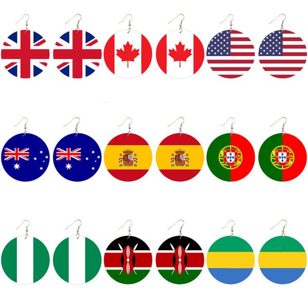 new round wooden earrings united states, canada and british flag print wood earrings dangle ear hook ear drop for women designer jewelry, Silver
new round wooden earrings united states, canada and british flag print wood earrings dangle ear hook ear drop for women designer jewelry, Silver