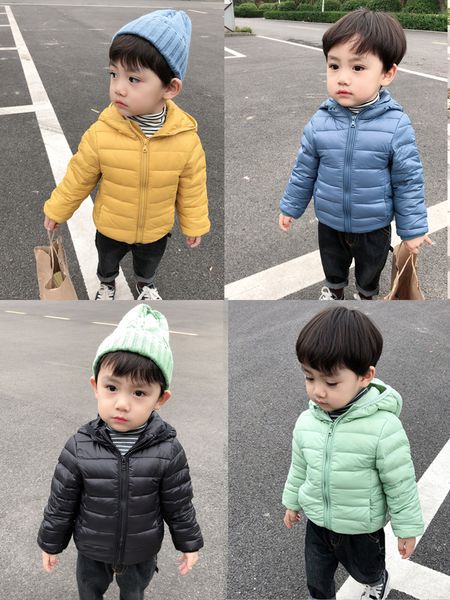 boys' lightweight hooded down jacket children's autumn and winter children's wear foreign style jacket, Blue;gray 
boys' lightweight hooded down jacket children's autumn and winter children's wear foreign style jacket, Blue;gray