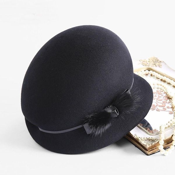shade 100% australia wool felt fedoras women's autumn winter church cloche hats elegant banquet mink fur fedora hat, Black;white
shade 100% australia wool felt fedoras women's autumn winter church cloche hats elegant banquet mink fur fedora hat, Black;white