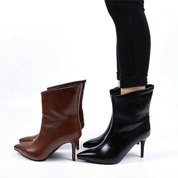 2021 winter women shoes fashion high heel ankle boots pu comfortable autumn pointed toe boots spring calf1, Black
2021 winter women shoes fashion high heel ankle boots pu comfortable autumn pointed toe boots spring calf1, Black