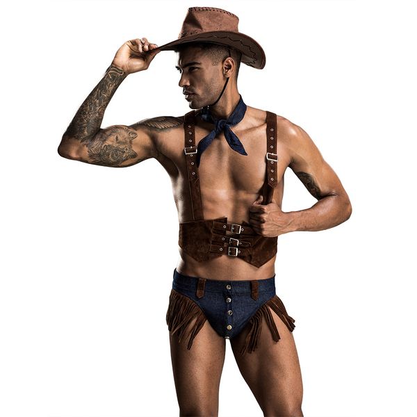 2020 mens lingerie vest western cowboy style man cosplay costume man underwaist wear a hat, Red;black
2020 mens lingerie vest western cowboy style man cosplay costume man underwaist wear a hat, Red;black