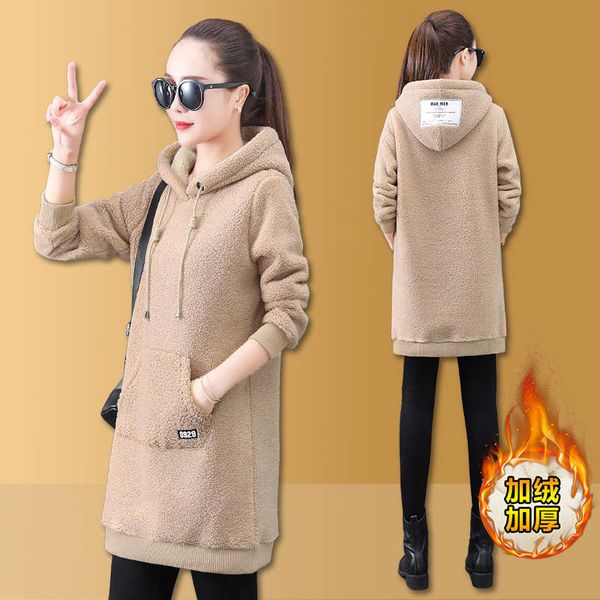 medium length sweater women's autumn thickened winter foreign style cashmere coat small temperament sports top, Black
medium length sweater women's autumn thickened winter foreign style cashmere coat small temperament sports top, Black