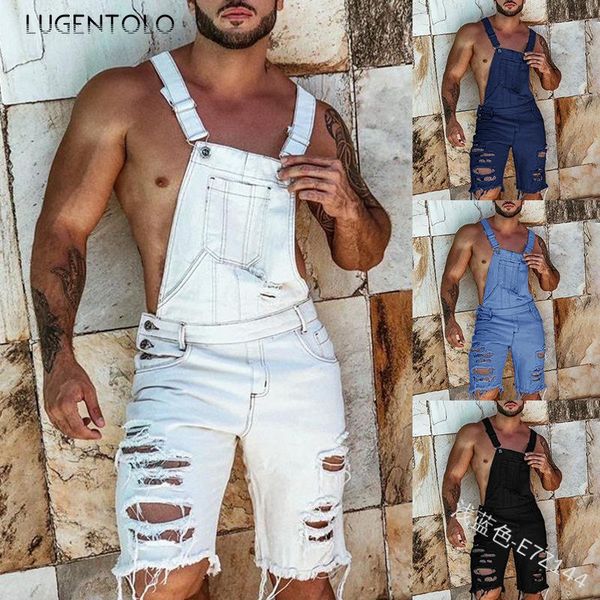 men's jeans lugentolo summer men overalls short pants solid color hole strap casual plus size fashion straight, Blue
men's jeans lugentolo summer men overalls short pants solid color hole strap casual plus size fashion straight, Blue