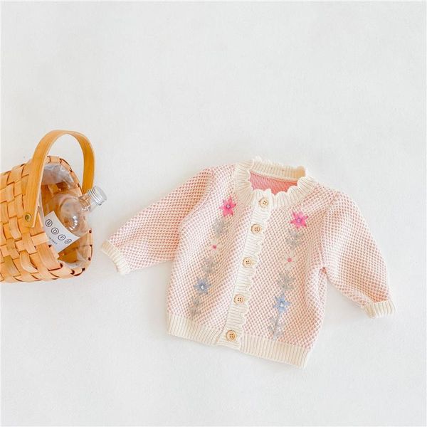 pullover dfxd 2021 spring infant girls floral embroidery knitted sweaters cardigan jacket pink princess knit outfit born clothes, Blue
pullover dfxd 2021 spring infant girls floral embroidery knitted sweaters cardigan jacket pink princess knit outfit born clothes, Blue
