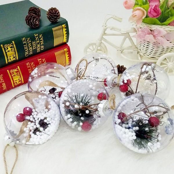 2020 fashionable new year style christmas decoration ball transparent can open plastic christmas clear bauble decoration gift 
2020 fashionable new year style christmas decoration ball transparent can open plastic christmas clear bauble decoration gift
