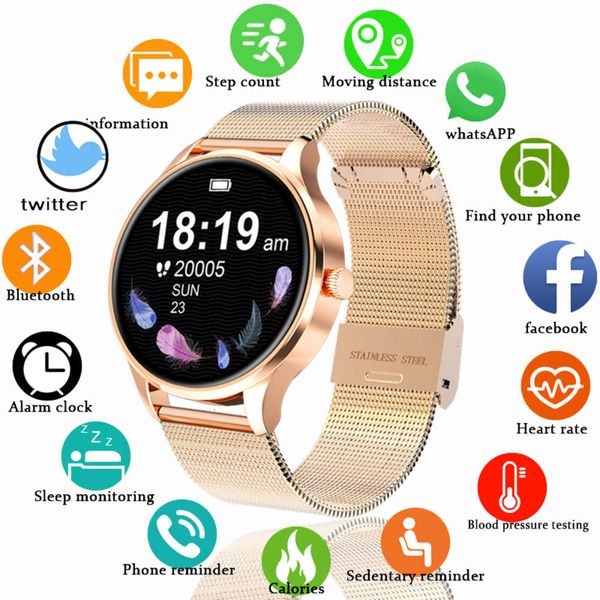 ip68 women's watch, beautiful waterproof wristband, heart rate sleep control, ios and android 2021 smart fashion watch
ip68 women's watch, beautiful waterproof wristband, heart rate sleep control, ios and android 2021 smart fashion watch