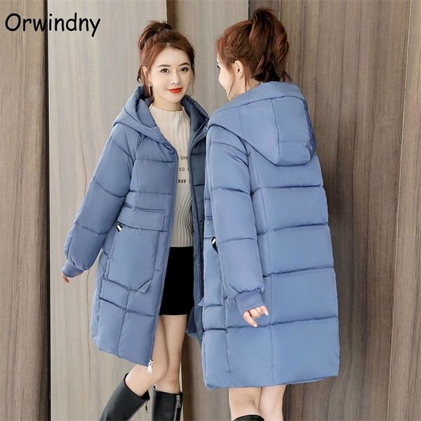 orwindny casual long winter coat women sold hooded wadded jacket for girls snow wear thick warm parkas 8 colors padded clothing 201214, Black
orwindny casual long winter coat women sold hooded wadded jacket for girls snow wear thick warm parkas 8 colors padded clothing 201214, Black
