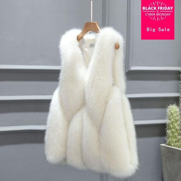 women's fur & faux 2021 winter warm coat fake vest sleeveless stitching female waistcoat custom made feminino l1115, Black
women's fur & faux 2021 winter warm coat fake vest sleeveless stitching female waistcoat custom made feminino l1115, Black