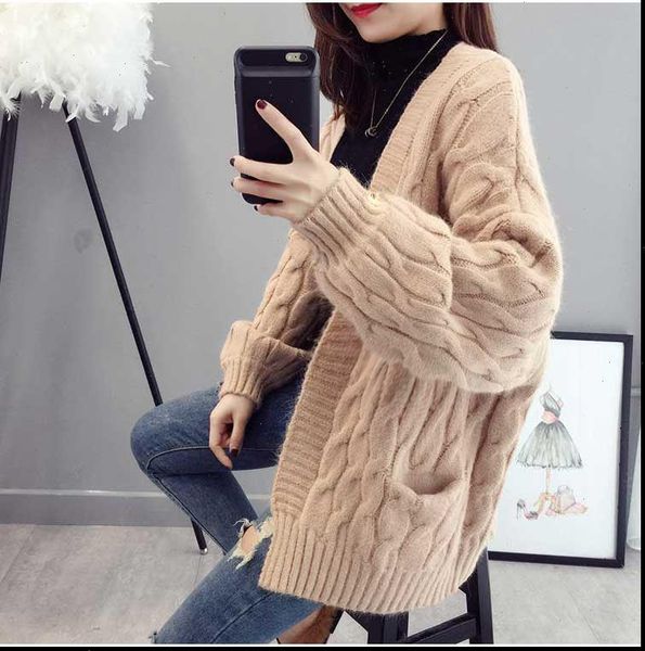 new sweater jackets women cardigans knitted sweater jumper casual loose women cardigans clothing thick jackets, White;black
new sweater jackets women cardigans knitted sweater jumper casual loose women cardigans clothing thick jackets, White;black