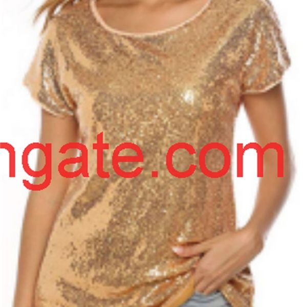 sequin multicolor women's flash sequin slant collar off shoulder short sleeve t, Black;brown
sequin multicolor women's flash sequin slant collar off shoulder short sleeve t, Black;brown