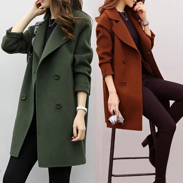 2019 new jacket women coat winter office long sleeve button wool coat women coat drop shipping, Tan;black
2019 new jacket women coat winter office long sleeve button wool coat women coat drop shipping, Tan;black