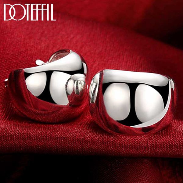 doteffil 925 sterling silver smooth egg shape hoop earrings cute romantic jewelry for women wedding party gift wholesale q1219, Golden;silver
doteffil 925 sterling silver smooth egg shape hoop earrings cute romantic jewelry for women wedding party gift wholesale q1219, Golden;silver