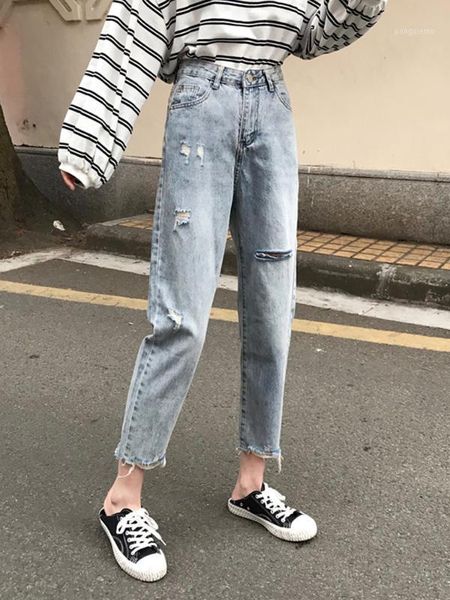 whce cgdsr solid streetwear lady high waist jeans woman korean style vintage denim pants women 2020 autumn winter denim trousers1, Blue
whce cgdsr solid streetwear lady high waist jeans woman korean style vintage denim pants women 2020 autumn winter denim trousers1, Blue